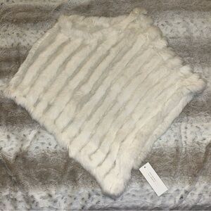 Girls White Wool Poncho Shrug NWT